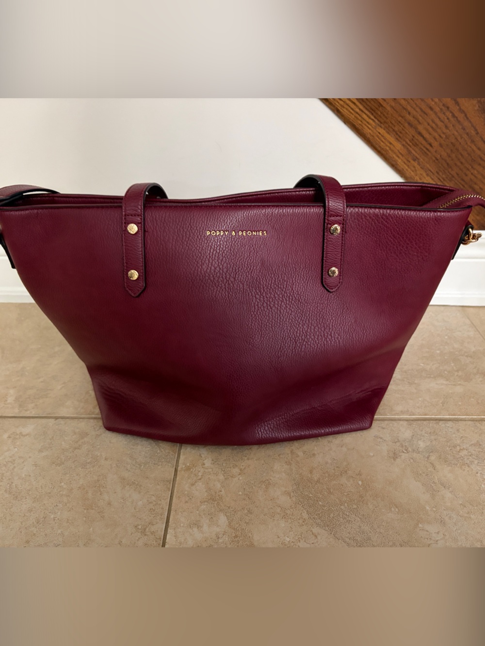 Poppy & Peonies Go-Getter Tote – Berry | Like New